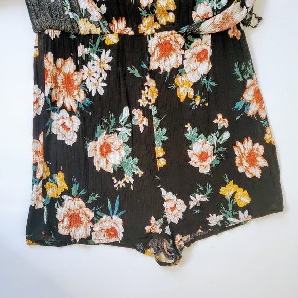 Entro | Black Floral Romper Maxi Skirt - Picture 5 of 8
